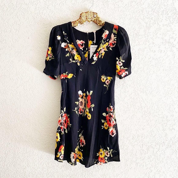 NWT Free People Garden Floral Mini Dress - Picture 2 of 6